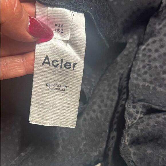 🔥ACLER luxury brand black Kerrison Draped Jersey long sleeve Maxi Dress size 2 - Picture 13 of 13